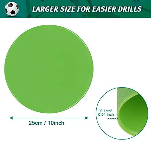 DON Football Training Drills Agility Dots 9" White Dot Markers Set of 10 & BAG 