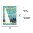 thumbnail image 2 of Geneva Switzerland - Water Jet Fountain - Vintage Travel Poster by Fernando Correta c.1968 - Bamboo Fine Art 290gsm Paper Print (Unframed) 24x32in, 2 of 4