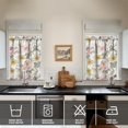 thumbnail image 4 of Farmhouse Floral Curtains 36 Inch Short - 3 Panel Set with Vintage Botanical Print, Bohemian Wildflowers & Sunshine, Rod Pocket, 4 of 6
