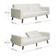 thumbnail image 2 of Ilios Innova | Sofá Cama Aren Tapizado en Lino Beige Diseño Nórdico con Respaldo Dividido Reclinable Brazos y Estructura de Madera Sólida Futón Moderno para Sala de Estar, 2 of 9