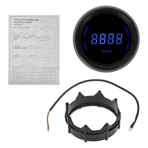 Unique Bargains 2" 52mm Tachometer Gauge Colorful LED Digital RPM Tachometer Tach Gauge 0-10000RPM w/ Bracket Universal Tachometer Car Vehicle Automotive DC 12V