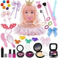 thumbnail image 1 of D Doll Head Hair Makeup Play Set For Girls Pretend Role Game With Styling Tools Educational Kit Gift Safe Plastic Material Creative Fun, 1 of 5