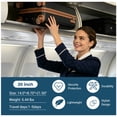 thumbnail image 6 of Travelhouse 3-Piece Hardside Spinner Carry on Luggage Set with TSA Lock and Travel Bag, Black, 6 of 10