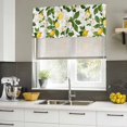 thumbnail image 4 of Lemon Fruit Curtain Valances for Windows, Kitchen Valance Window Treatments Panel 2 Pack, Spring White Flowers Green Leaves Rod Pocket Short Curtains for Bathroom Bedroom 60 x 18 Inch, 4 of 8