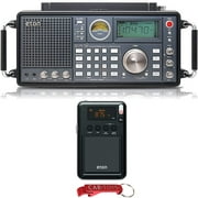 Eton Elite 750 NELITE750 Classic AM/FM/LW/VHF/Shortwave SSB Radio and Eton Mini Compact Pocket Radio Bundle. Listen To The World on Every Radio Wavelength - 1,000 Programmable Channels Memory (on 750