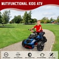 thumbnail image 2 of EastVita 12V 3 Wheeler Ride on ATV Electric Motorcycle, Battery Powered Electric Vehicle w/LED Lights, High & Low Speed, Horn, Music, USB, Treaded Tires, Ride on Car, 2 of 9
