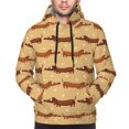 thumbnail image 2 of Bingfone Dachshund Dog Puppy Men's Drawstring Hoodie Long Sleeve Pocket Sweatshirts-XX-Large, 2 of 6