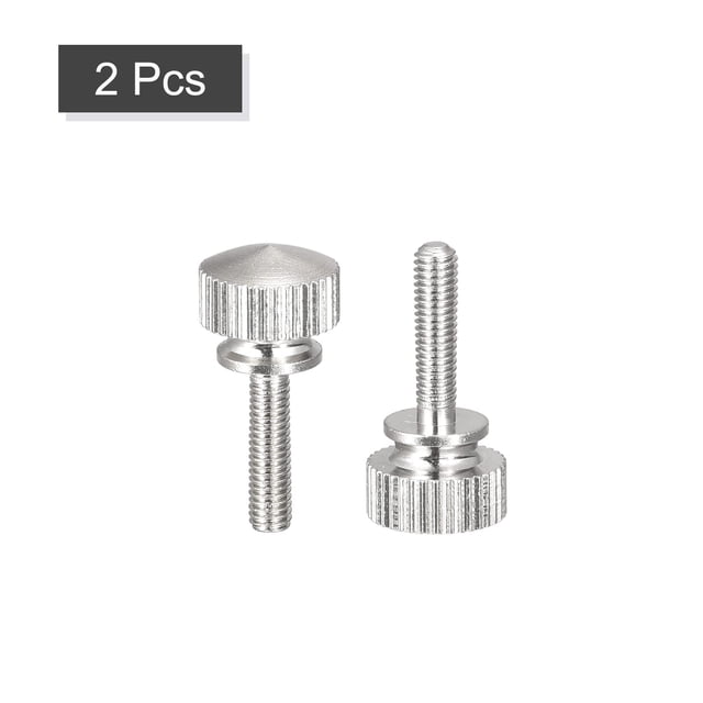 Tornillos moleteados para pulgar, pernos de hombro de latón M3x12mm, sujetadores de perillas de agarre, productos ornamentales niquelados 2 uds