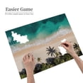 thumbnail image 3 of 500 Pieces Jigsaw Puzzle for Adults Aerial View Tropical Beach Ocean Waves Palm Trees Landscape Art 20.5x15 Inch Home Decor Stress Relief Puzzle Game, 3 of 6