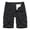Black, variant on WREESH Men's Cargo Shorts Outdoor Workout Shorts Hiking Shorts Casual Solid Zipper Button Pockets Elastic Waist Cargo Short Pants Black