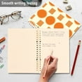 thumbnail image 4 of FORMRS 1-Subject Spiral Notebook 8" x 5" College Ruled 60 Refillable Sheet A5 Hard Cover, 2 Pack, Orange Geometric Pattern, 4 of 7