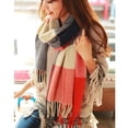 thumbnail image 1 of Foulard Longue d'Hiver Chaude en Laine Châle à Franges pour Femmes, 1 of 3