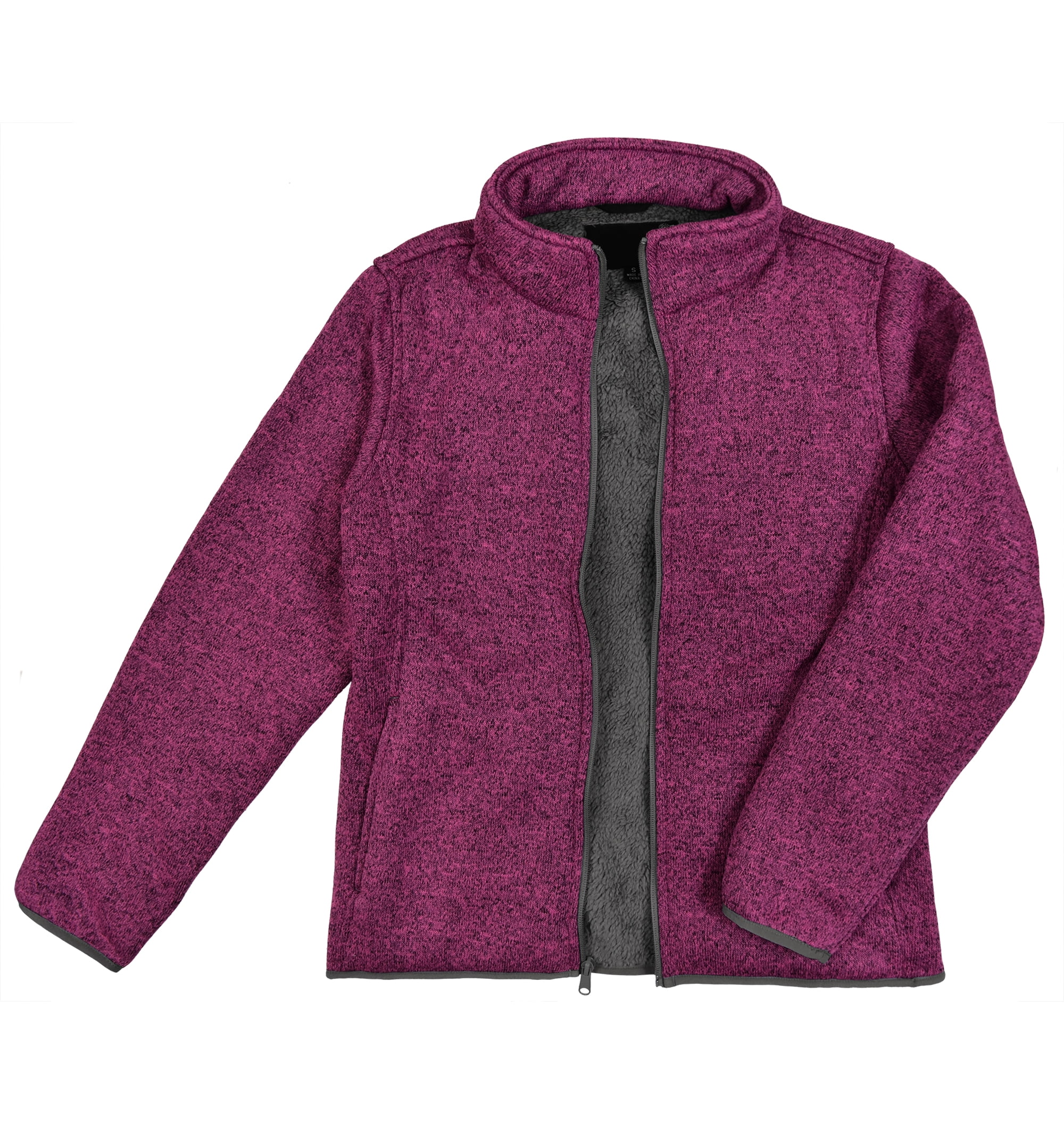 Victory Sportswear Victory Outfitters Ladies' Bonded Knit Sherpa Lined Zip Up Jacket Walmart