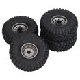 thumbnail image 4 of RC Car Tires, Excellent Grip 1.7in Width RC Wheel 10 Holes Stable Driving Experience With Metal Rims For 1/10 RC Car Gray, 4 of 8