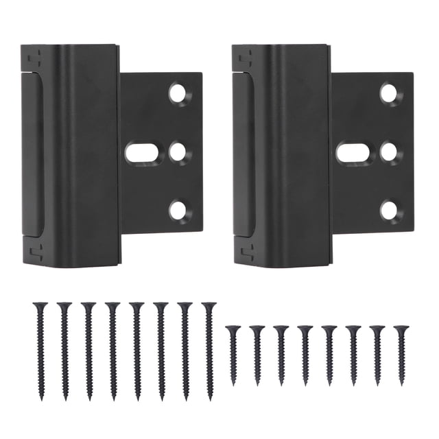 Cerradura De Seguridad para Puerta De 2 Uds., Cerradura De Refuerzo De Puerta A Prueba De Niños De Aleación De Aluminio con Tornillos para Puerta Batiente hacia Adentro