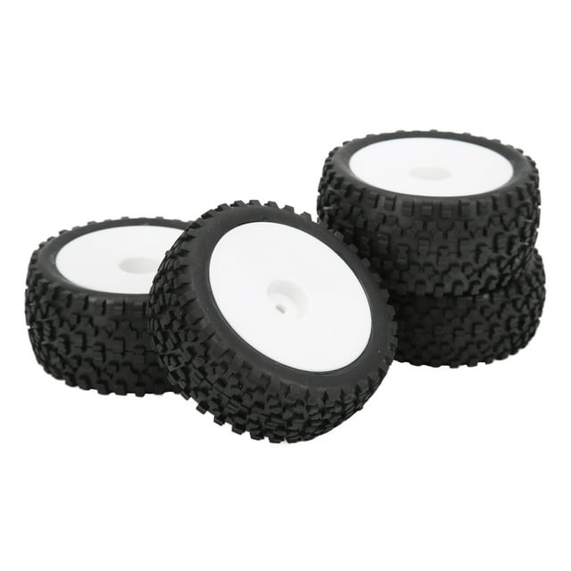 RC Wheels and Tires, 4pcs RC Front Rear Tires and Wheels with 12mm Hex for 1/10 RC Off Road Car Upgrade Parts
