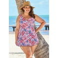 thumbnail image 6 of Swim 365 Women's Plus Size Surplice Swim Dress, 6 of 6
