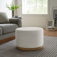 thumbnail image 2 of Ottoman Accent Chair, White, Velvet, French Living Lounge Cafe Lobby Hospitality Restaurant, Modern Contemporary Boutique HB36588, 2 of 8