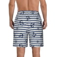 thumbnail image 3 of KLL Anchors And Steering Wheel Men's Casual Summer Beach Shorts Hawaiian Shorts with Pockets-X-Large, 3 of 5