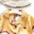Toddler Kids Boys for Boy Girls Satin Cartoon Button Bunny Pajamas Down