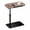 Walnut, variant on Overbed Table with Adjustable Height, Folding Laptop Desk for Bed and Sofa, Portable C-Shaped Tray Table with Metal Base for Home Office, Bedroom & Small Spaces
