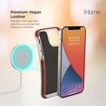 thumbnail image 7 of iHome Magnetic Vegan Leather Velo Case: Premium Vegan Leather, Lightweight, Ultra Slim, Shock Absorbent Velo Protective Case, MagSafe Compatible (iPhone 12/12 Pro, Brown), 7 of 7