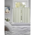 thumbnail image 4 of Kitchen Curtains 54 Inches length, Sage Green Striped Window Treatment Curtain Drapes, Modern Farmhouse Sage Green White Stripes Thermal Insulated Drapes for Basement Hotel RV, 42"x54", 2 Panels, 4 of 7