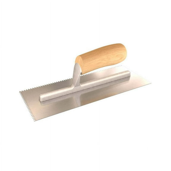 NOTCHED TROWEL- 1/32D x 1/16W x 1/32A U NOTCH -WD HDL