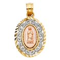 thumbnail image 1 of 14k Tri-Ton Or Notre Dame de Guadalupe Fantaisie Pendentif, 1 of 1