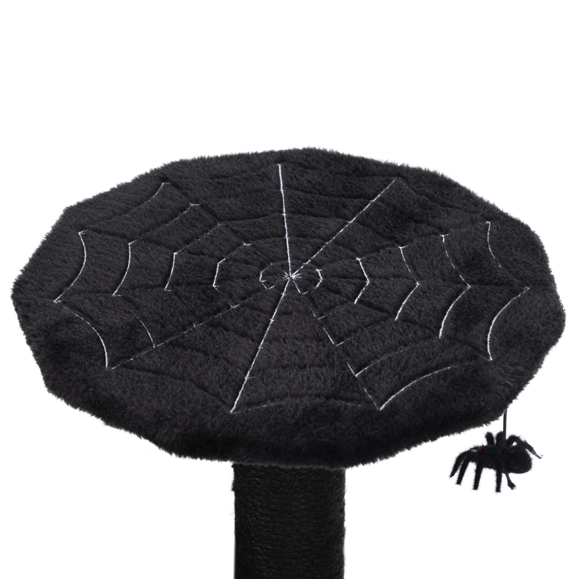 Kadyn 64" Gothic Cat Tree with Coffin Bed for Indoor Cats, Cat Tower with Scratching Ramp, Modern Cat Tree House with Condo, Black