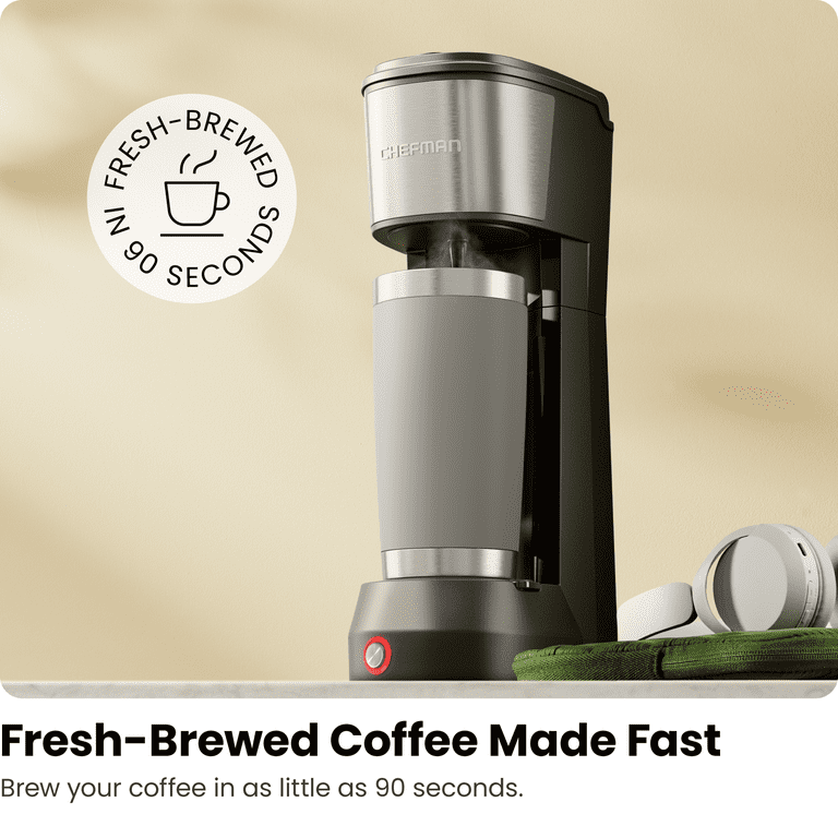 ひーひーちゃん Chefman InstaCoffee Max Single Serve Coffee Maker w/ Cup