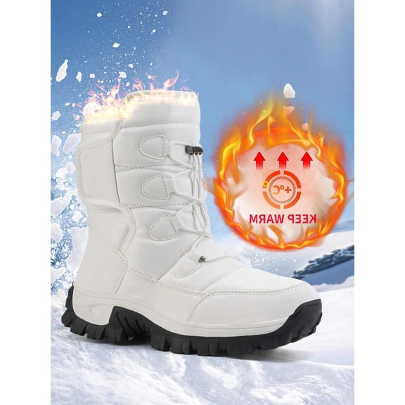 Men's Winter Fashion Snow Boots Waterproof Plus Size Warm Platform Hiking Outdoors Use