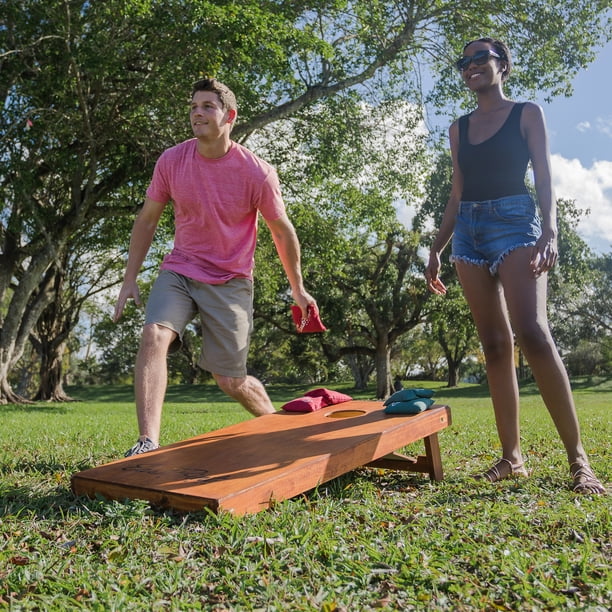 Generic Ensemble de Jeu de Cornhole Portable Résistant à l'eau, Structure Stable, Kit de Lancer de Sac de Haricots Interactif pour Fête Camping en Generic Ensemble de Jeu de Cornhole Portable Résistant à l'eau, Structure Stable, Kit de Lancer de Sac de Haricots Interactif pour Fête Camping en