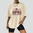 thumbnail image 2 of EQWLJWE Hauts d'Été pour Femmes Hauts pour Femmes en Liquidation Chemises d'Été Aguichant pour Femmes Col Rond Manches Courtes Hauts Imprimés Blouse Régulière, 2 of 5