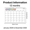 thumbnail image 3 of dajkiuy 2026 Wall Calendar, 12 Monthly Calendars, Jan. 2026 - Dec. 2026, 8x11 Inch Hanging Planning Calendars for Family Home Office Supplies, 3 of 5