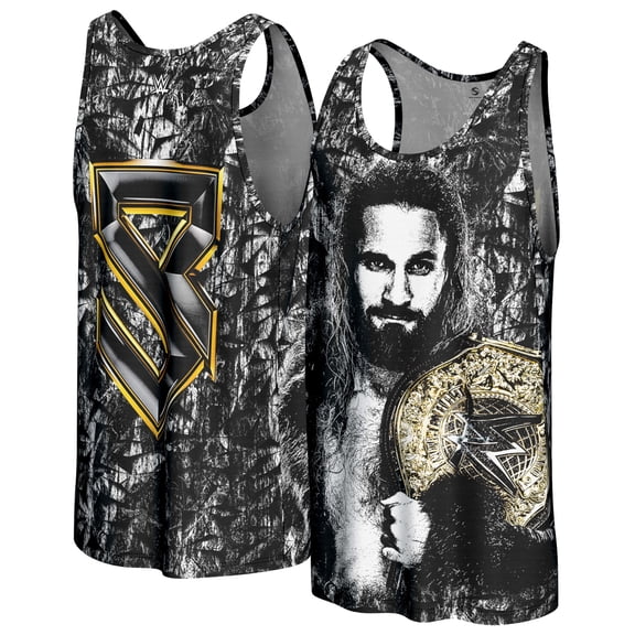 Men's ProSphere Black Seth Rollins World Heavyweight Champion Tank Top