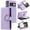 Purple, variant on For Google Pixel 9 Pro XL Wallet Case Grid Texture Magnetic Flip Cover 9-Card Slots Zipper Pocket With Detachable Shoulder Strap And Wrist Strap,Wine red,For Pixel 9 Pro XL
