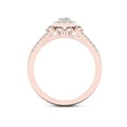 thumbnail image 3 of Imperial 1/2Ct TDW Baguette Diamond 14k Rose Gold Halo Engagement Ring (H-I, I2), 3 of 4