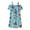 Sky Blue, variant on Fesfesfes Toddler Kids Dress Baby Girl Summer Vacation Dress Suspender Skirt Floral Dress