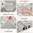 thumbnail image 3 of Findosom 2'x10' Runner Rugs for Hallway Machine Washable Runners Rug,Vintage Runner Rug Non Slip Kitchen Runner Rug Medallion Carpet Runner for Bedroom Laundry Entrance,Gray, 3 of 10