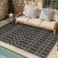 thumbnail image 6 of DEORAB Outdoor Rug 6'x 9' Polypropylene Surface Washable UV-Resistant Carpet Patio Deck Porch，Black & Beige, 6 of 12