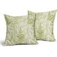 thumbnail image 6 of Lime Green Plant Pillow Covers 18X18 Inch Herbs Botanical Fern Vintage Leaves Floral Decorative Pillow Cases Set of 2 Cotton Linen Throw Pillows Farmhouse Home Decor For Sofa Couch Cushion Outdoor, 6 of 6