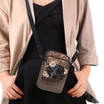 thumbnail image 4 of HELLHERO Dachshund and Daisy Pattern Shoulder Purse for Adult Polyester Adjustable Crossbody Bag with Double Layer, 4 of 7