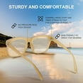 thumbnail image 4 of FEISEDY Oversized Sunglasses for Women Men Square Trendy UV400 with Subulate Rivets B2799, 4 of 6