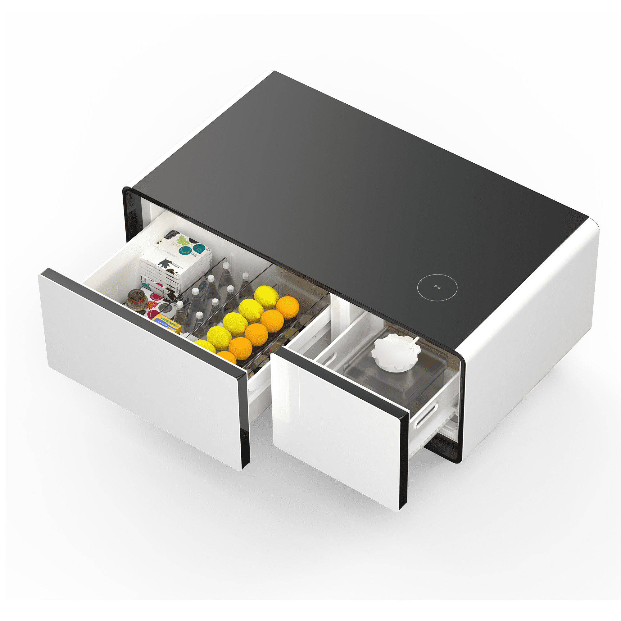 LIVTAB Smart Coffee Table with Ice Bar Inside,Wireless Charging, Outlet