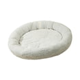 thumbnail image 5 of Plush Round Pet Bed Cat Bed Sleeping for Cats or Small Dogs, Snooze Calming Washable Pet Cushion Cat Nest for Cats, Dog, Kitten, Puppy White, 5 of 8