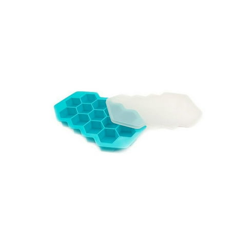 

QWANG Silicone Ice Cubes Trays Molds Sealed Lids Flexible Hexagonal 13-Ice Trays Reusable
