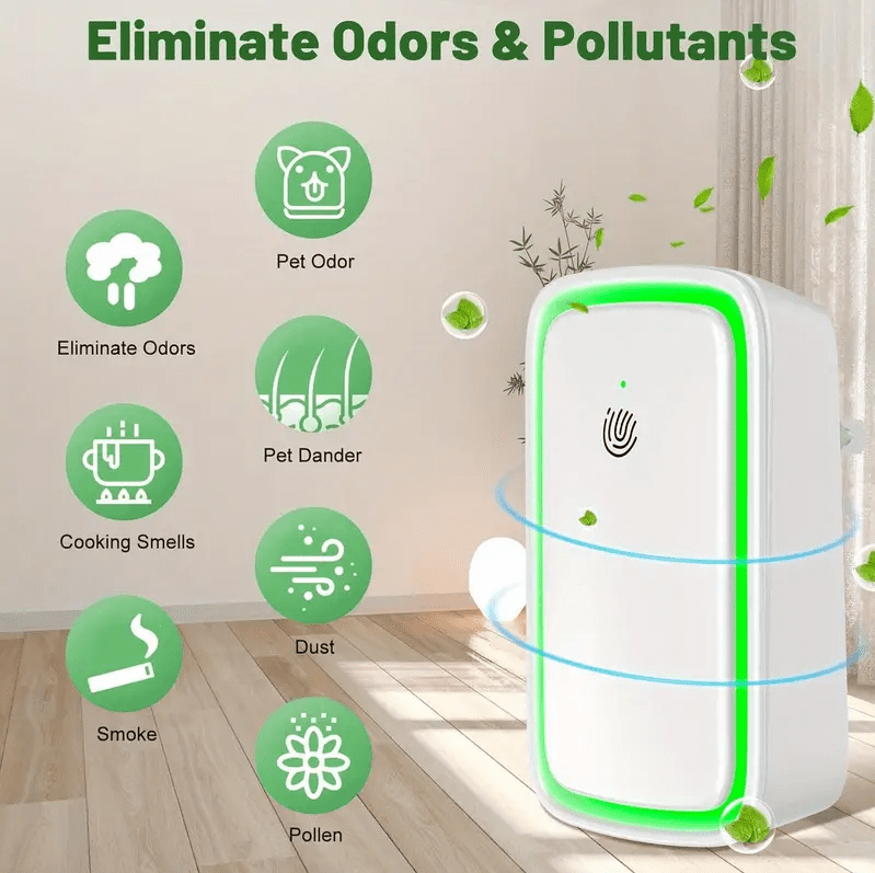 JahyShow Plug in Air Purifier, 4 Pack Negative Ion Air Ionizers Mini Portable Air ionizers for Home Bedroom Office