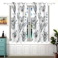 thumbnail image 2 of Koalas Leaves Grey Black Out Curtains Aesthetic for Bedroom Living Room Sliding Glass Doors Kitchen Windows 2 panels set, 2 of 5