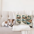 thumbnail image 4 of Ambesonne Monstera Throw Pillow Cover 2 Pack, Sage Love Boho Mid Century, 18", Teal Amber Olive Green, 4 of 7